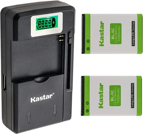 Miniatura 7 de Kastar Cargador de batería de pared BL-5C AC para Nokia BL-5C, RTR001F01, Avus MMDR 12, V2, Snom 10000058, 1000059, Telekom A051, Toshiba 10000060