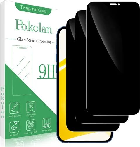 Miniatura 14 de Pokolan [Paquete de 3] Protector de pantalla de privacidad para iPhone 11/iPhone XR Película de vidrio templado antiespía, cobertura completa, sin
