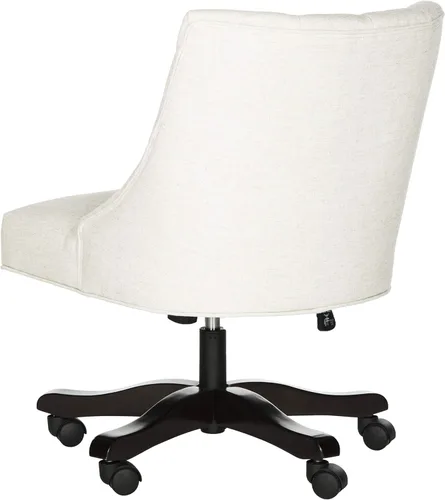 Miniatura 7 de Safavieh Mercer Collection Soho - Silla de escritorio giratoria de lino color crema claro