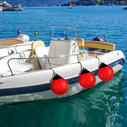 Miniatura 5 de X-Haibei Par de Defensas de Barco Bola Redonda Boya de Ancla, Bola Amortiguadora de Muelle Protección de Escudo de Vinilo Inflable Boyas de Amarre