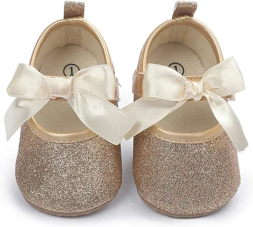 Miniatura 5 de Timatego Zapatos planos Mary Jane para bebé, con lazo de encaje, suela suave, antideslizante, para recién nacido, para primeros pasos, boda