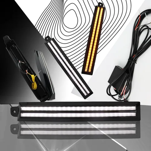 Miniatura 3 de Lámpara de Marcador Lateral LED para Faros Delanteros, Luz de Circulacion Diurna en Ámbar, Señal de Giro Secuencial Compatible con Toyota 4Runner