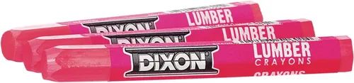 Miniatura 2 de Dixon Crayones industriales para marcado de madera, 4.5 x 1/2 pulgadas, hexagonal, rosa, paquete de 12 (52600)