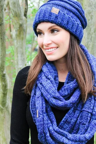 Miniatura 4 de Funky Junque Gorro holgado de punto trenzado de gran tamaño, grueso, suave, de gran