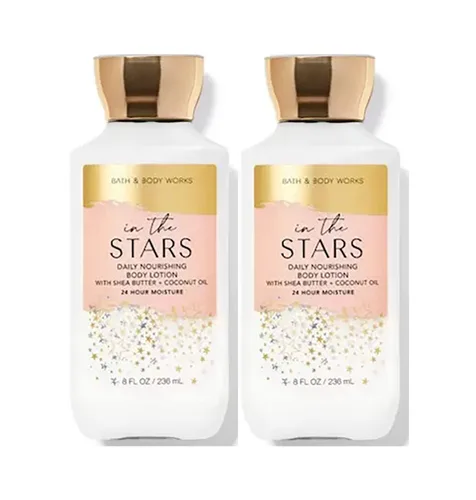 Bath & Body Works Bath and Body Works Into The Stars - Juego de loción súper suave, regalo para mujeres, 8 onzas, paquete de 2 unidades (Into Stars)