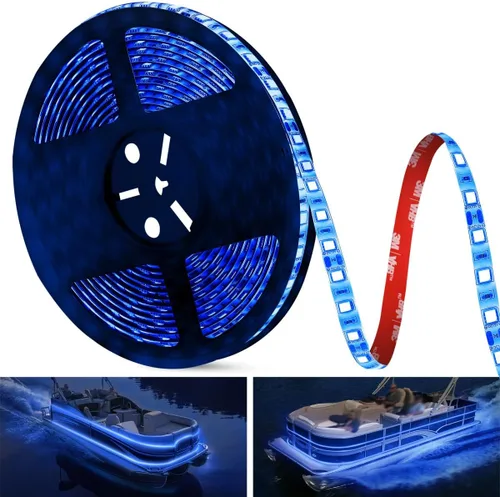Miniatura 6 de Luces LED de barco de 25 Pies, tira de luces LED de pontón marino impermeable, luz interior de cubierta de barco, accesorios de barcos, iluminación