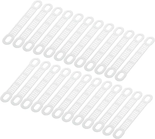 Miniatura 9 de uxcell 100 tiras adhesivas de silicona antideslizantes para colgar ropa para perchas de madera y plástico, color negro (3.94 x 0.47 pulgadas)
