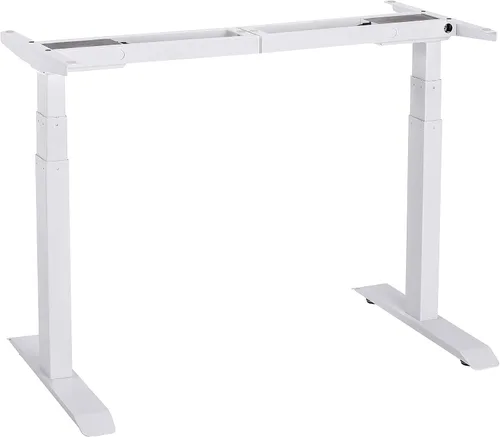 UNICOO Marco ajustable de escritorio eléctrico de pie, motor doble, elevación de 3 etapas, teclado de 4 memorias, gris, se adapta a tamaño superior