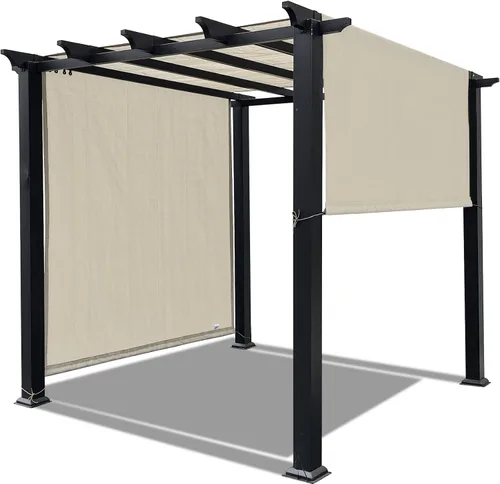 Miniatura 2 de Alion Home Toldo universal transpirable para pérgola – Toldo de repuesto para pérgola – Cubierta de sombra ajustable para exteriores con varillas