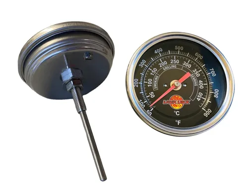Miniatura 11 de Termómetro para parrilla de barbacoa de cara negra, 50F-900F, rango de alta temperatura, resistente calidad premium, termo para ahumador de 2