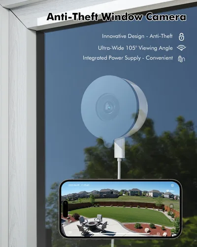 Miniatura 11 de Cámara de seguridad de ventana 2K de 3 MP, 5G y 2.4 GHz, WiFi para interiores, para seguridad en el hogar, con visión nocturna a color Starlight