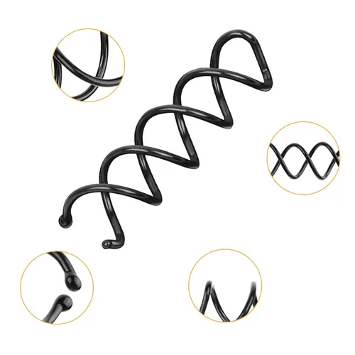 Miniatura 3 de Horquillas para el cabello en espiral (paquete de 10) – Diseño de sacacorchos duradero antiarañazos para peinados de moño sin esfuerzo – (negro)