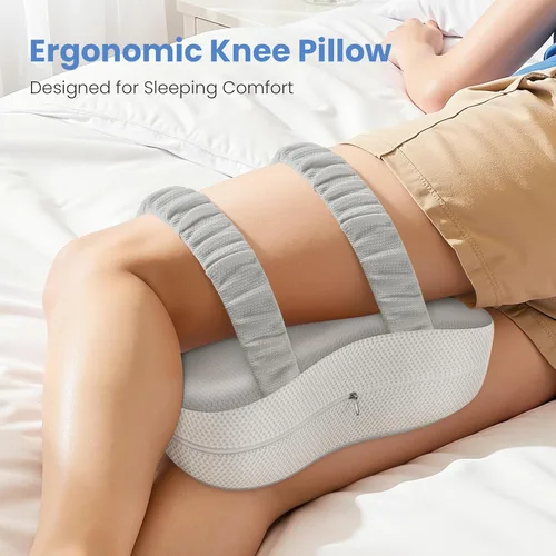 Miniatura 2 de JINXIA Almohada de rodilla para dormir de lado, cómoda almohada de espuma viscoelástica para dormir de lado, almohada para dormir entre piernas