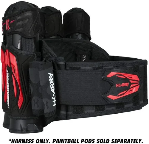 Miniatura 2 de HK Army Zero G 2.0 - Arnés de paintball (4+3 cápsulas), color negro y rojo