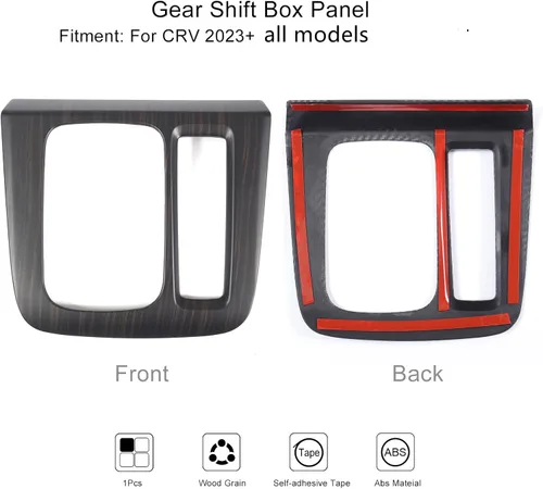 Miniatura 2 de Para Honda CRV 2023 2024 2025 LX EX EX-L, Sport Hybrid, Sport Touring Hybrid Panel Protector de Cambio de Marchas, Cubierta Antiarañazos de Madera