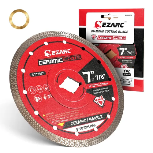 Miniatura 8 de EZARC Hoja de diamante súper delgada de 3 pulgadas, hojas de sierra de diamante para amoladora angular, hoja para azulejos de 3" para corte suave