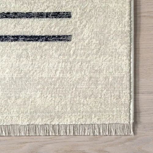 Miniatura 7 de nuLOOM - Tapete con flecos para interior, hecho en telar eléctrico, fácil de limpiar, duradero, no desprende fibras, 4 x 6 pies, beige Keeva