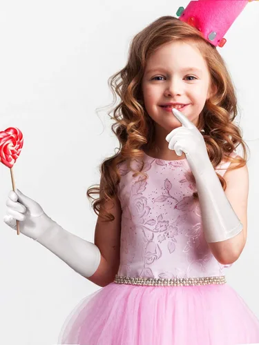 Miniatura 5 de SATINIOR 6 pares de guantes de disfraz blancos para niños, guantes formales de ópera para niños, desfiles, espectáculos de escenario, recuerdos