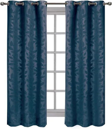 Miniatura 6 de Royal Hotel - Panel de cortina de blackout para ventana Paisley Jacquard, para colgar en arandelas, par de paneles/ juego de 2 paneles.