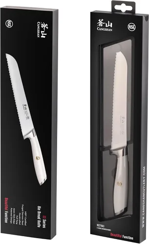Miniatura 7 de Cangshan Cuchillo de pan forjado de acero alemán de la serie L1 1027563 de 8