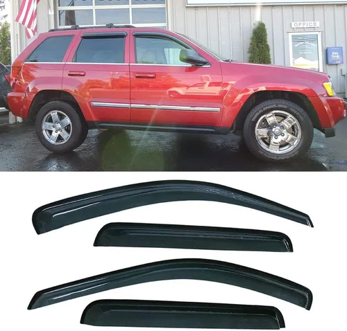 Miniatura 18 de 94117 Deflector de ventilación de viento para ventana lateral, 4 unidades de protector de lluvia de humo oscuro para Jeep Commander 2006-2010