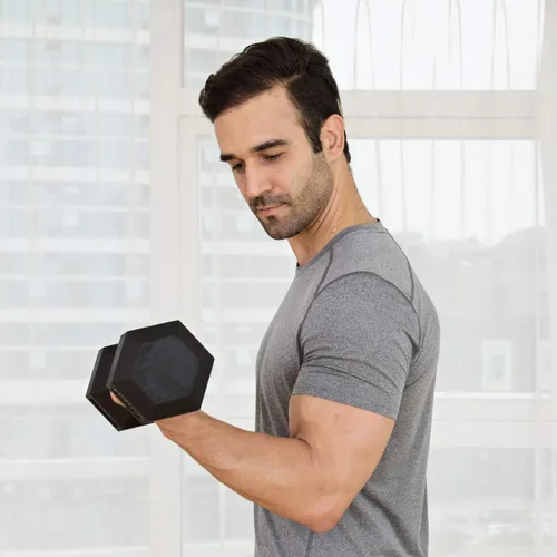 Miniatura 7 de JFIT Rubber Hex Dumbbell