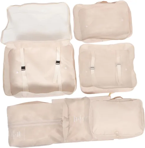 NOLITOY Juego de 7 cubos de equipaje de viaje para equipaje de capacidad, bolsas organizadoras para ropa, zapatos, artículos de tocador, bolsas de