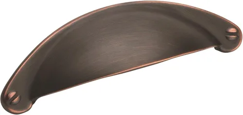 Miniatura 15 de Amerock - Tiradores de taza de 2-1/2 pulgadas (64 mm) de centro a centro, color negro mate, paquete de 10