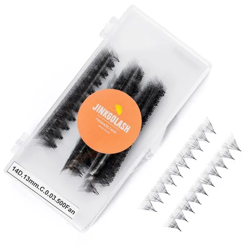 Miniatura 12 de Extensiones de pestañas 500 Promade 4D a 16D, no prefabricadas, abanicos de pestañas ultra de 0.03/0.05/0.003 in de grosor, pestañas rizadas C D