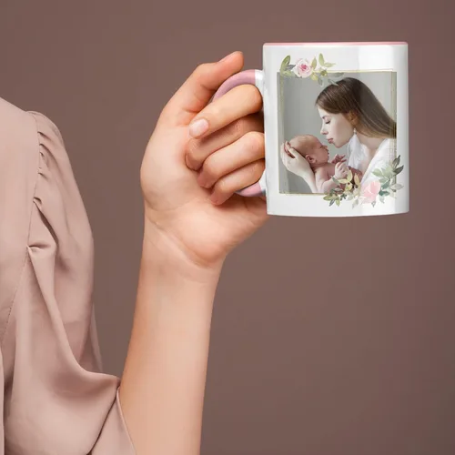 Miniatura 4 de Regalos para el primer día de la madre, taza de café personalizada con foto y nombre, 11 o 15 onzas, 10 opciones de color, taza personalizada