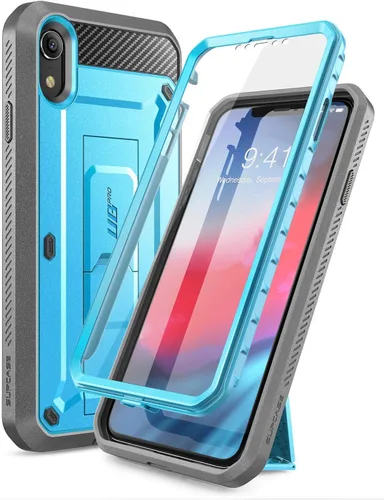 Miniatura 9 de SUPCASE Unicorn Beetle Pro Series - Funda antigolpes diseñada para iPhone XR, con protector de pantalla integrado de cuerpo completo, la funda Negro