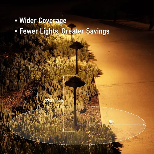 Miniatura 5 de LEONLITE 5CCT - Luces LED de camino de bajo voltaje, 12-24 V, 1800/2700/3000/4000/5000K, doble capa, CRI90, IP65 impermeable, iluminación