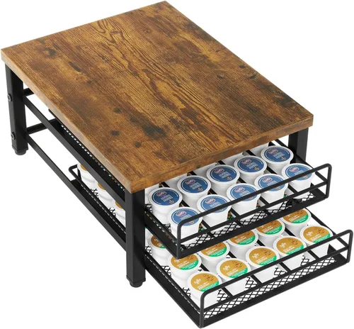 Miniatura 15 de IBUYKE Soporte de Cajón para Cápsulas de Café para K Cup, Organizador de Almacenamiento de Cápsulas con Capacidad para 35, Cajón de Almacenamiento