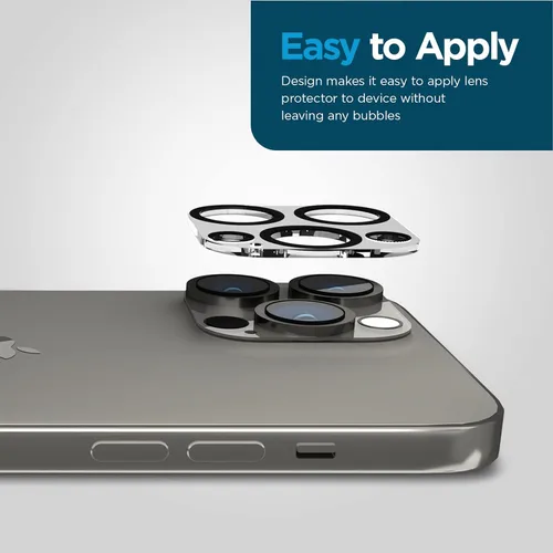 Miniatura 4 de Case-Mate Protector de lente de cámara para iPhone 14 Pro/14 Pro Max – Película de vidrio templado 9H con antiarañazos duradera, antiroturas, visión
