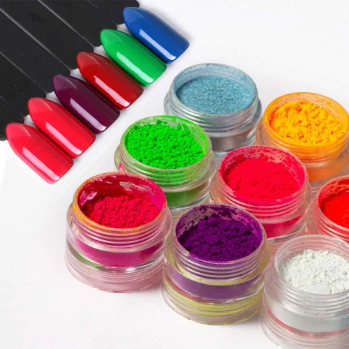 Miniatura 5 de DAGEDA Polvo de polvo de uñas de pigmento de 24 colores, purpurina iridiscente ultrafina y luminosa nacarada de alto brillo, polvo de halo de alto