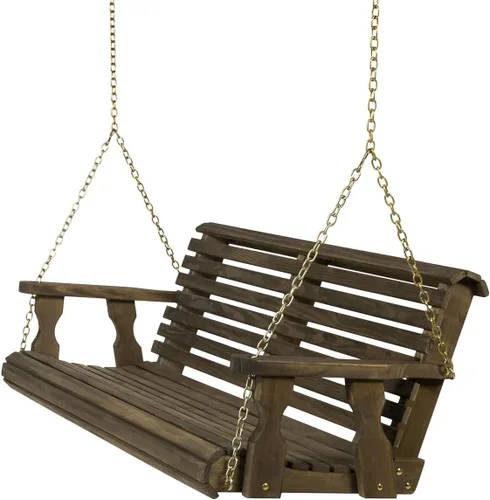 Miniatura 15 de Amish Casual resistente con inclinación hacia atrás, columpio de 3 pies para pórtico de madera en tinte cedro, auténtica artesanía Amish de pino