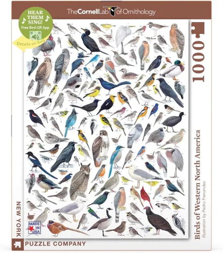 Miniatura 3 de New York Puzzle Company - Cornell Lab Birds of Eastern/Central North America - Rompecabezas de 1000 piezas para noches de juego familiares por Pedro