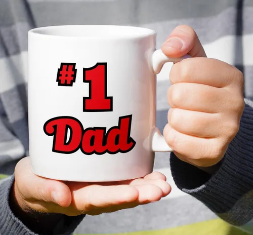 Miniatura 4 de Retreez - Taza divertida con texto en inglés "No. 1 Dad", 325 ml, tazas de cerámica, mensajes divertidos, sarcásticos, motivacionales, regalos