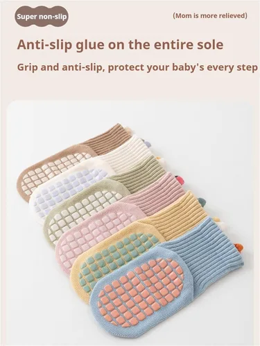 Miniatura 4 de Calcetines antideslizantes para bebés y niños pequeños, calcetines antideslizantes para recién nacidos, calcetines para el primer piso, 6 paquetes
