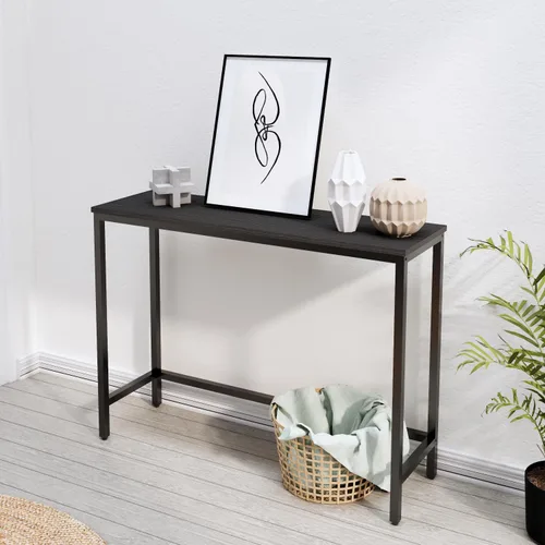 Miniatura 5 de Timberer Mesa de consola de 39.4 pulgadas, mesa de entrada de pasillo, mesa de sofá detrás del sofá, para sala de estar, entrada, fácil montaje