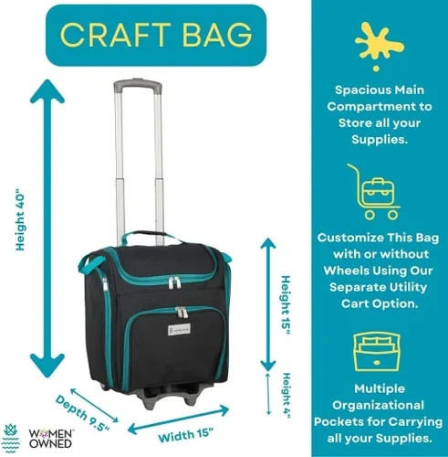 Miniatura 9 de Handy Sandy Crafter's - Organizador de bolsas de mano, bolsa de almacenamiento para suministros de manualidades y soporte para álbumes de recortes
