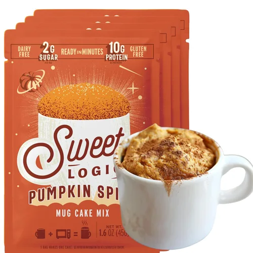 Sweet Logic Keto - Taza de postre Keto para tartas, especias de calabaza, bajas en azúcar, sin gluten, bajas en carbohidratos, dulces aptos para