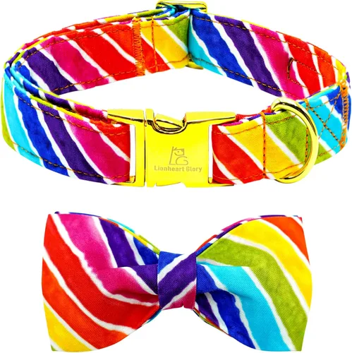 Miniatura 20 de Lionheart glory Collar de perro con lazo azul con lazo estampado de tiburón, collar para perro niño o niña, suave, duradero, ajustable, para perros