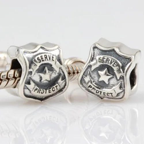 Miniatura 2 de ARTCHARM Abalorio de plata de ley 925 para servir y proteger el encanto de estilo europeo, Plata esterlina