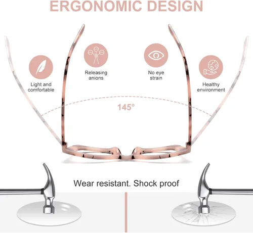 Miniatura 6 de Reading Glasses for Women Blue Light Blocking Glasses Filter UV Square Readers Glasses for Men and Women