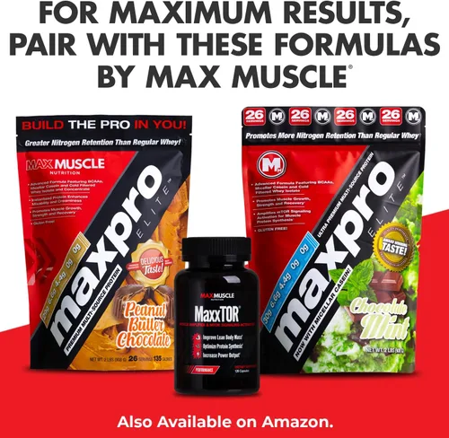 Miniatura 6 de Max Muscle Arm Plus+ - Matriz de recuperación anabólica 0.88 oz de proteína de suero de leche, 0.11 onzas de BCA, 0.11 onzas de creatina