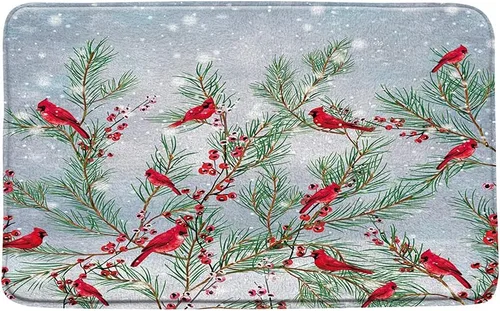 Miniatura 6 de Sunhe Tapete de baño de gnomo de Navidad, lindo gnomo, folklore, elfos, rojo y negro, búfalo, a cuadros, pino, bolas de Navidad, decoración de baño