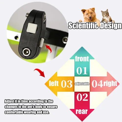 Miniatura 6 de All Terrain Dog Wheelchair for Back Legs, 2 Wheels Pet Mobility Aid for Doggie Activity Hip Support, Adjustable Dog Leg Brace, Light Weighta(Size XS