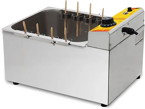Miniatura 5 de 12L Gran Capacidad Comercial Automático Queso Hot Dog Sticks Freidora Eléctrica Profunda Perro de Maíz Caliente Máquina