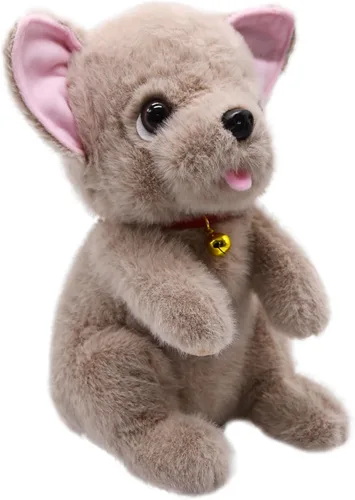 Miniatura 12 de Adorable animal de peluche de Beagle ultrasuave y esponjoso, peluche de perro pequeño con lengua rosa diminuta que asoma, regalos encantadores